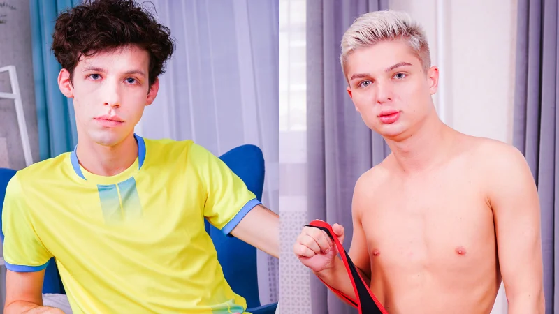 Athletic Twinks Unwind Henry Wilcox & Alex Blade After Practice